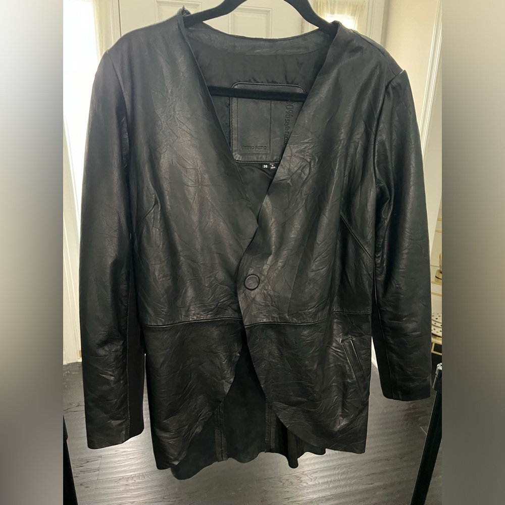 Black Cigno Nero Leather Jacket